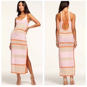 Ramy brook rachi slit crochet midi dress XS